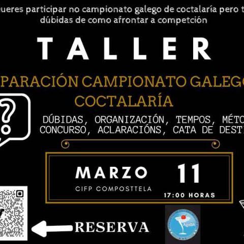 Cartel-Taller-de-preparación-del-XXI-Campeonato-Gallego-de-Coctelería-2024