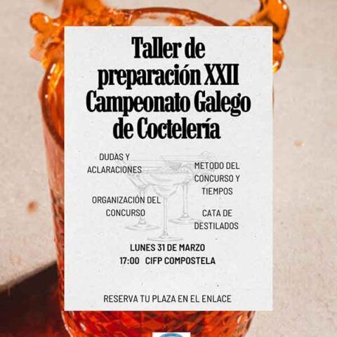Cartel-Taller-de-preparación-para-el-Campeonato-Galego-de-Coctelería-2025
