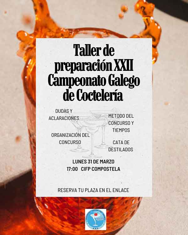 Cartel-Taller-de-preparación-para-el-Campeonato-Galego-de-Coctelería-2025